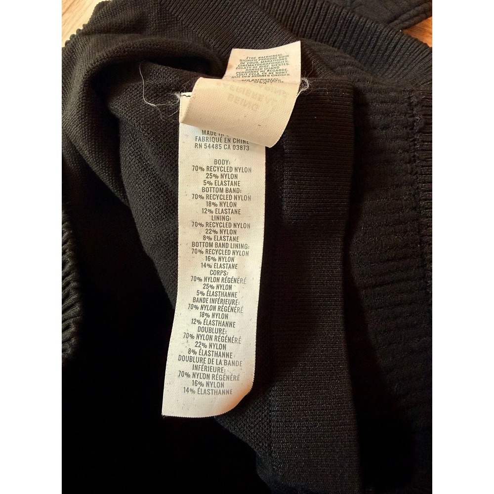 Aerie Black Ribbed Halter Crop Top Size S - Picture 4 of 5